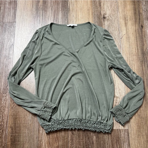 Green Envelope Soft Olive Green Long Sleeve Top - Picture 1 of 3